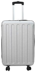 vidaXL Βαλίτσα με κλειδαριά Ασημί 43 x 27 x 66 εκ. ΑΒΣ Πλαστικό