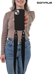 Θήκη Σιλικόνης με Strap CarryHang Sonique Honor Magic5 Lite 5G Μαύρο