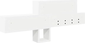 vidaXL Τοίχου Κρεμάστρα Επιτοίχιο Λευκό 100 x 12 x 43,5 εκ