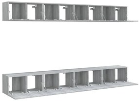 vidaXL Έπιπλα Τηλεόρασης 8 τεμ. Γκρι Sonoma 60x30x30 εκ. Επεξεργ. Ξύλο