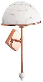Φωτιστικό Τοίχου DCR171181W White &amp; Copper Metal