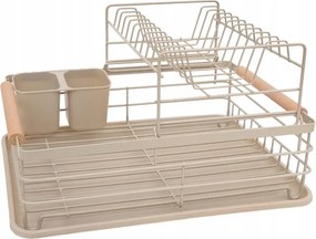 Στεγνωτήριο πιάτων Kinghoff KH 1799, 2 επιπέδων, Σχάρα πιάτων, Μπεζ