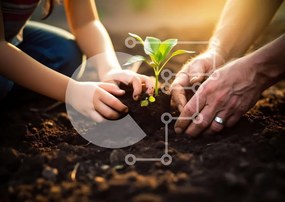 Intra Συλλεκτικό Ξύλινο Παζλ Plywood 4mm - Παιδί και ενήλικες φύτευση μαζί Σε Ξύλινο Κουτί - Διαστάσεις: 10x10 cm – 25 κομμάτια