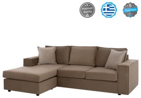 ΚΑΝΑΠΕΣ ΓΩΝΙΑ ΑΝΑΣΤΡΕΨΙΜΗ ΥΦΑΣΜΑ ΑΛΕΚΙΑΣΤΟ ΚΑΦΕ ΜΠΕΖ 240x170x86Υεκ. FB93257.03 0516528