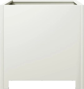 vidaXL Ζαρντινιέρα Λευκή 40 x 40 x 40 εκ. από Ατσάλι