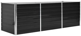 vidaXL Ζαρντινιέρα Υπερυψωμένη Ανθρακί 240x80x77 εκ. Γαλβαν. Χάλυβας
