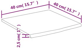 ΡΑΦΙ ΕΠΙΤΟΙΧΙΟ ΟΡΘ. LIVE EDGE 40X40X2,5 ΕΚ. ΜΑΣΙΦ ΞΥΛΟ ΑΚΑΚΙΑΣ 370246