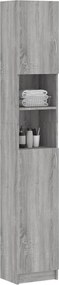 vidaXL Ντουλάπι Μπάνιου Γκρι Sonoma 32x25,5x190 εκ. Επεξεργασμένο Ξύλο