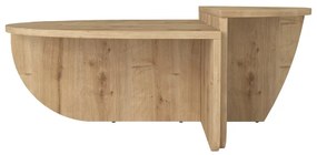 Τραπεζάκι σαλονιού Nilvia Megapap χρώμα sapphire oak Ø85x35εκ.