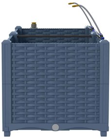 vidaXL Ζαρντινιέρες κήπου Γκρι 80 x 40 x 37.5 cm Ατσάλι