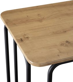vidaXL Τραπεζαρία 100 x 50 x 75 cm Επεξεργασμένο Ξύλο Artisan Δρυς