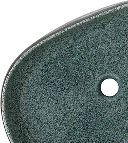 vidaXL Νιπτήρας Οβάλ Τιρκουάζ 59 x 40 x 14 εκ. Κεραμικός