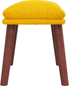 vidaXL Υποπόδιο Μουσταρδί 45 x 29,5 x 35 εκ. Υφασμάτινο