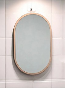 Stewehome Οβάλ καθρέφτης τοίχου με χρυσό πλαίσιο 40x27 cm