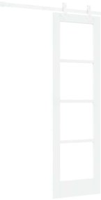 vidaXL Συρόμενη Πόρτα Λευκό 61 x 198.5 εκ. Ξύλο και μέταλλο
