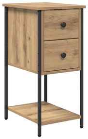 vidaXL Κομοδίνο artisan δρυς 32 x 42 x 70 εκ Επεξεργασμένο ξύλο