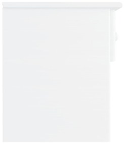 Κομοδίνο ALTA Λευκό 43 x 35 x 40,5 εκ. από Μασίφ Ξύλο Πεύκου - Λευκό