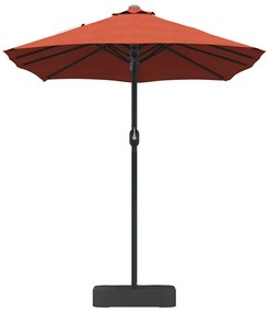 vidaXL Ομπρέλα Κήπου Τερακότα 385 x 209 x 244 εκατοστά