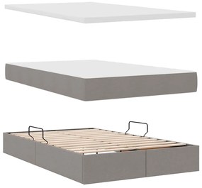 vidaXL Κρεβάτι Αποθήκης με στρώμα Taupe 120 x 200 cm Τεχνητό Δέρμα