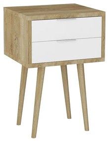 Liberta SCANDI ΚΟΜΟΔΙΝΟ 2ΣΥΡΤΑΡΙΑ SONOMA ΛΕΥΚΟ 40x35xH61cm 40x35xH61cm 09-0504