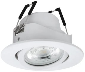Έξυπνο Χωνευτό Σποτ Φωτιστικό Οροφής LED 4,7W RGB TW Κινητό 3CCT Dimmable Saliceto-Z Eglo-99671-Λευκό 99671