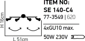 Σποτ Πολύφωτο Homelighting Saba 77-3549 Copper