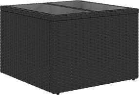 vidaXL Σετ Καναπέ Κήπου με μαξιλάρι 9 pcs Μαύρο Πολυ ράταν