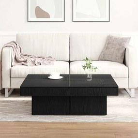 vidaXL Τραπεζάκι σαλονιού Μαύρη Οξυά 90 x 90 x 28 cm