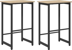 vidaXL Μπαρ σκαμπό 2 τμχ. Sonoma Δρυς 40 x 32 x 74 εκ