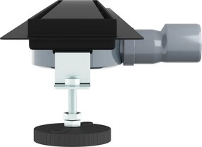 vidaXL Σιφόνι ντους 2-σε-1 με 360° σιφόνι Μαύρο 90 cm