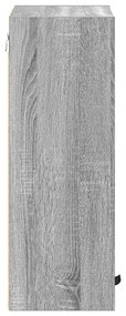 vidaXL Ντουλάπι Μπάνιου Επιτοίχιο Γκρι sonoma 39 x 23.5 x 65 εκ.