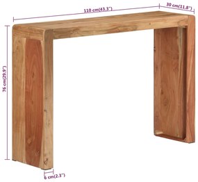 vidaXL Τραπέζι Κονσόλα 110 x 30 x 76 εκ. από Μασίφ Ξύλο Ακακίας
