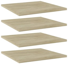 Ράφια Βιβλιοθήκης 4 τεμ. Sonoma Δρυς 40x40x1,5 εκ. Μοριοσανίδα 805176