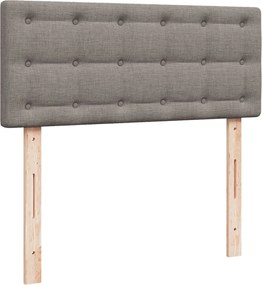 vidaXL Κρεβάτι Boxspring με Στρώμα Taupe 120x190 εκ. Υφασμάτινο