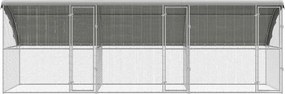 vidaXL Κλουβί για κότες 3 τεμ. Ασημί 600 x 200 x 200 εκ.