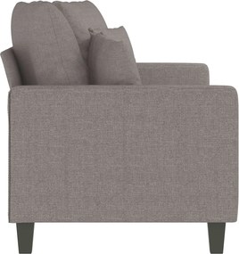vidaXL Καναπές Διθέσιος Taupe 140 εκ. Υφασμάτινος