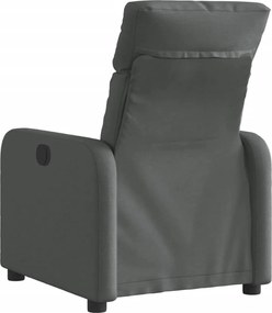 vidaXL Πολυθρόνα Ανακλινόμενη Ηλεκτρική Σκούρο Γκρι Υφασμάτινη