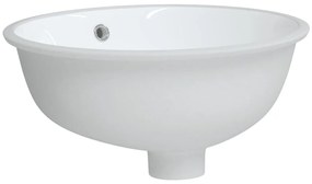 vidaXL Νιπτήρας Μπάνιου Οβάλ Λευκός 38,5 x 33,5 x 19 εκ. Κεραμικός