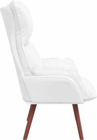 vidaXL Πολυθρόνα Λευκό 69 x 74 x 93 εκ. Δερματίνη