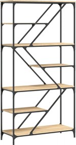 vidaXL Βιβλιοθήκη Sonoma Δρυς 91 x 36 x 176 εκ. Επεξεργ. Ξύλο / Ατσάλι