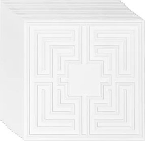 VEVOR Ceiling Tiles 12-Pack 24 x 24 in PVC Easy Installation White Echo Pattern