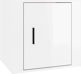 vidaXL Κομοδίνα Γυαλιστερό Λευκό 50 x 39 x 47 εκ.