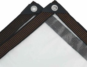 vidaXL Σαφής μουσαμάς με οπές 1x12 m Πολυαιθυλένιο
