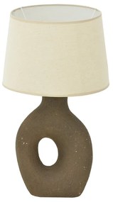 Επιτραπέζιο φωτιστικό Ovola Inart Ε27 κεραμικό σε γκρι antique-μπεζ απόχρωση Φ30x52εκ