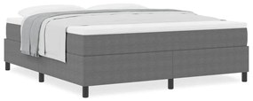vidaXL Κρεβάτι με ελατήρια Απαλό Γκρι,Λευκό 203 x 180 x 60 εκ. Βελούδο