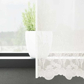 vidaXL Κουρτίνα Δαντέλας με κουρτίνες Λευκό 900 x 240 εκ. Πολυεστέρας