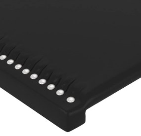 vidaXL Κεφαλάρι Κρεβατιού LED Μαύρο 100x5x118/128 εκ