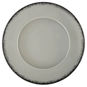 Estia 07-16418 Pearl Πιάτο Ζυμαρικών από Πορσελάνη με Διάμετρο 24cm, Γκρι