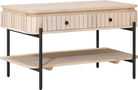 vidaXL Χειροποίητο Τραπέζι Καφέ Λευκό 85 x 45 x 50 εκ