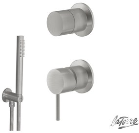 La Torre ELLE316 Inox Br.ΣΕΤ Επίτοιχη παροχή νερού+Τηλέφωνο+Σπιράλ+Μίκτης εντοιχισμού N10131-111 N50300-111 N37-111 35314-111